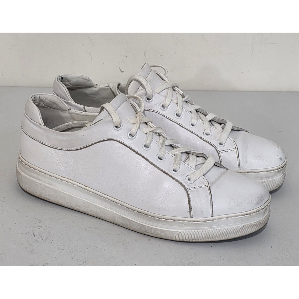 M.Gemi The Palestra Due White Leather Low Top Sneakers Italy Mens US 9 Women 11